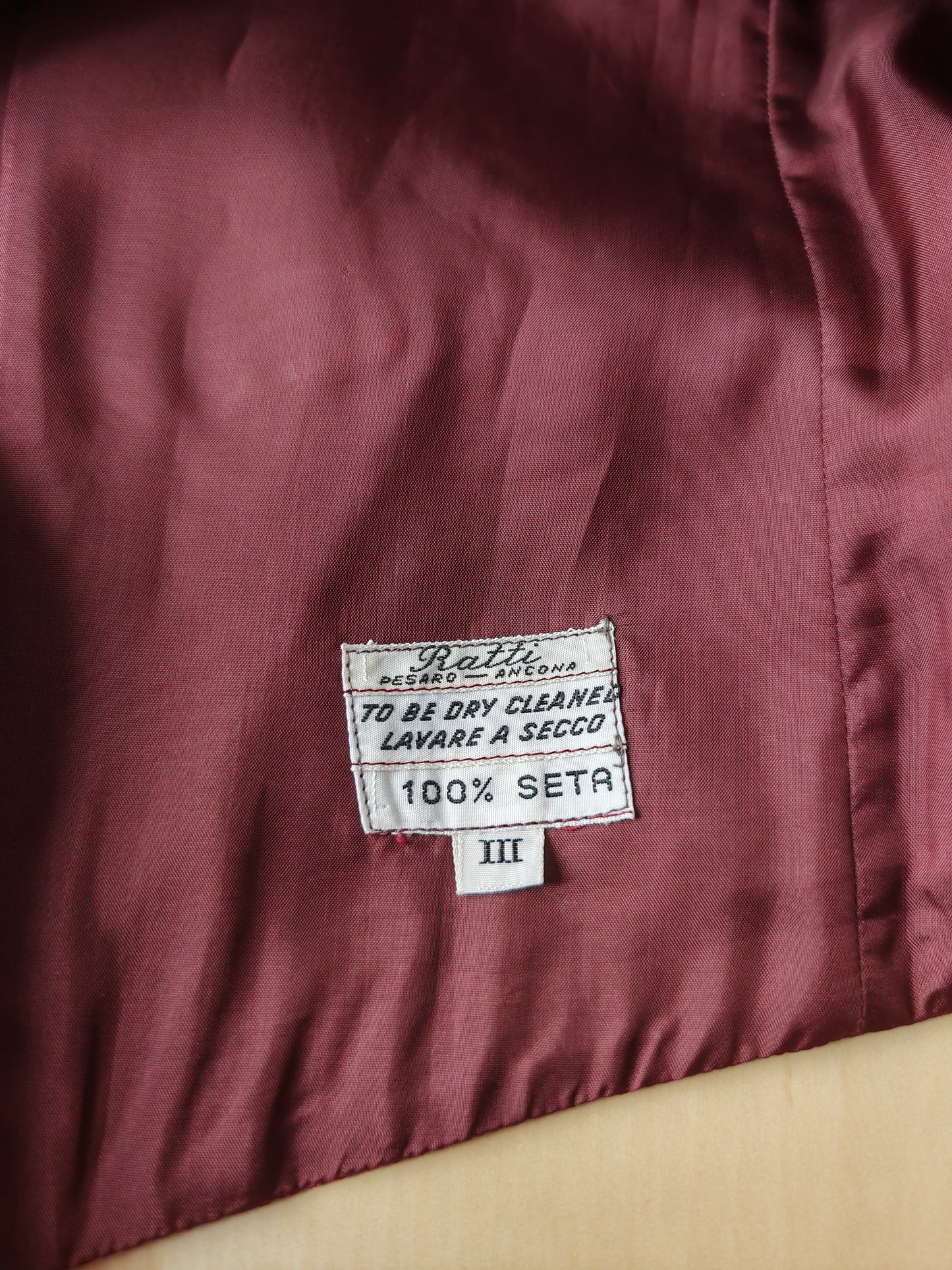 Panciotto anni '80 in pura seta canneté damascata - M