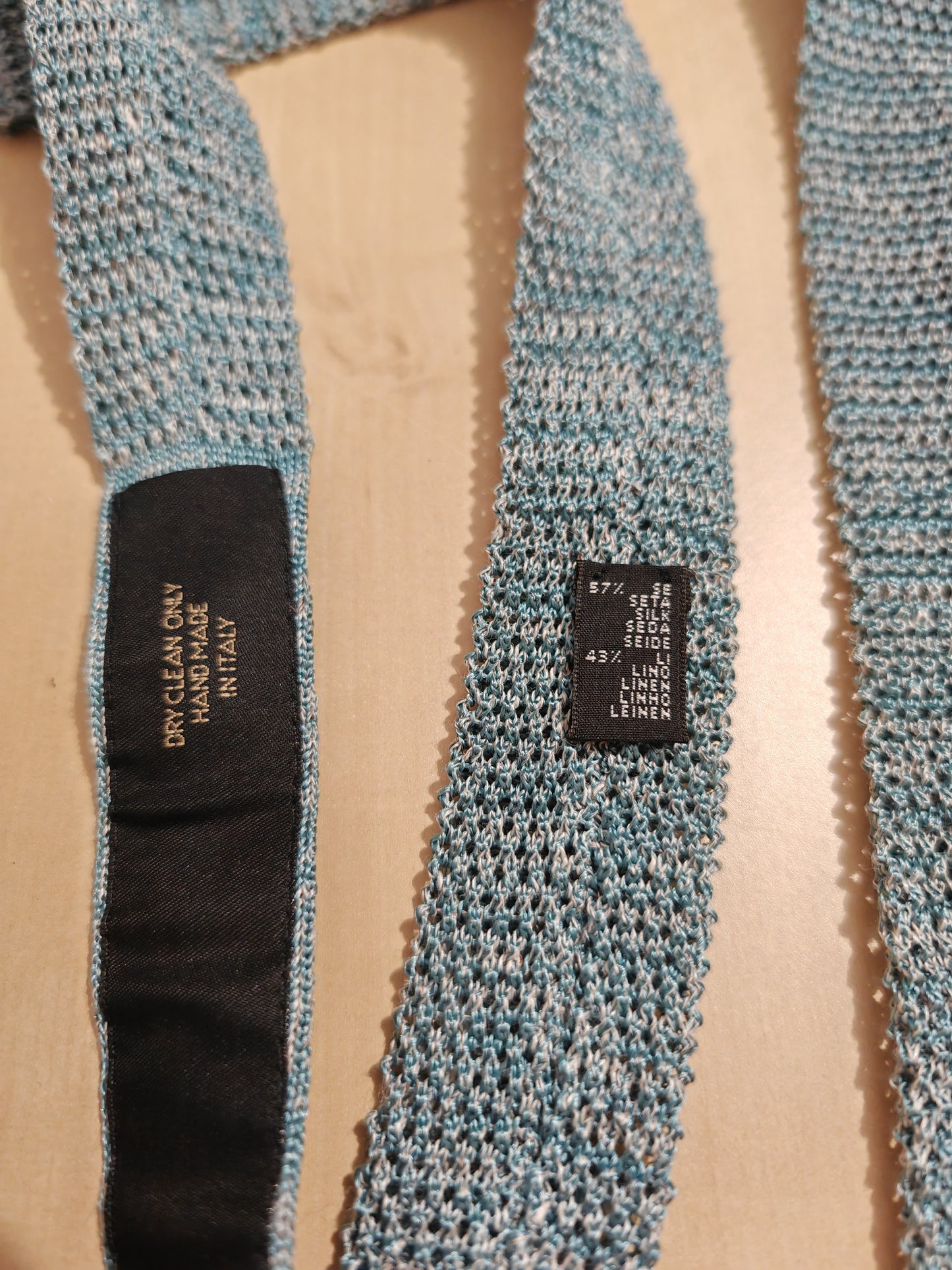 Cravatta Corneliani in maglia seta e lino