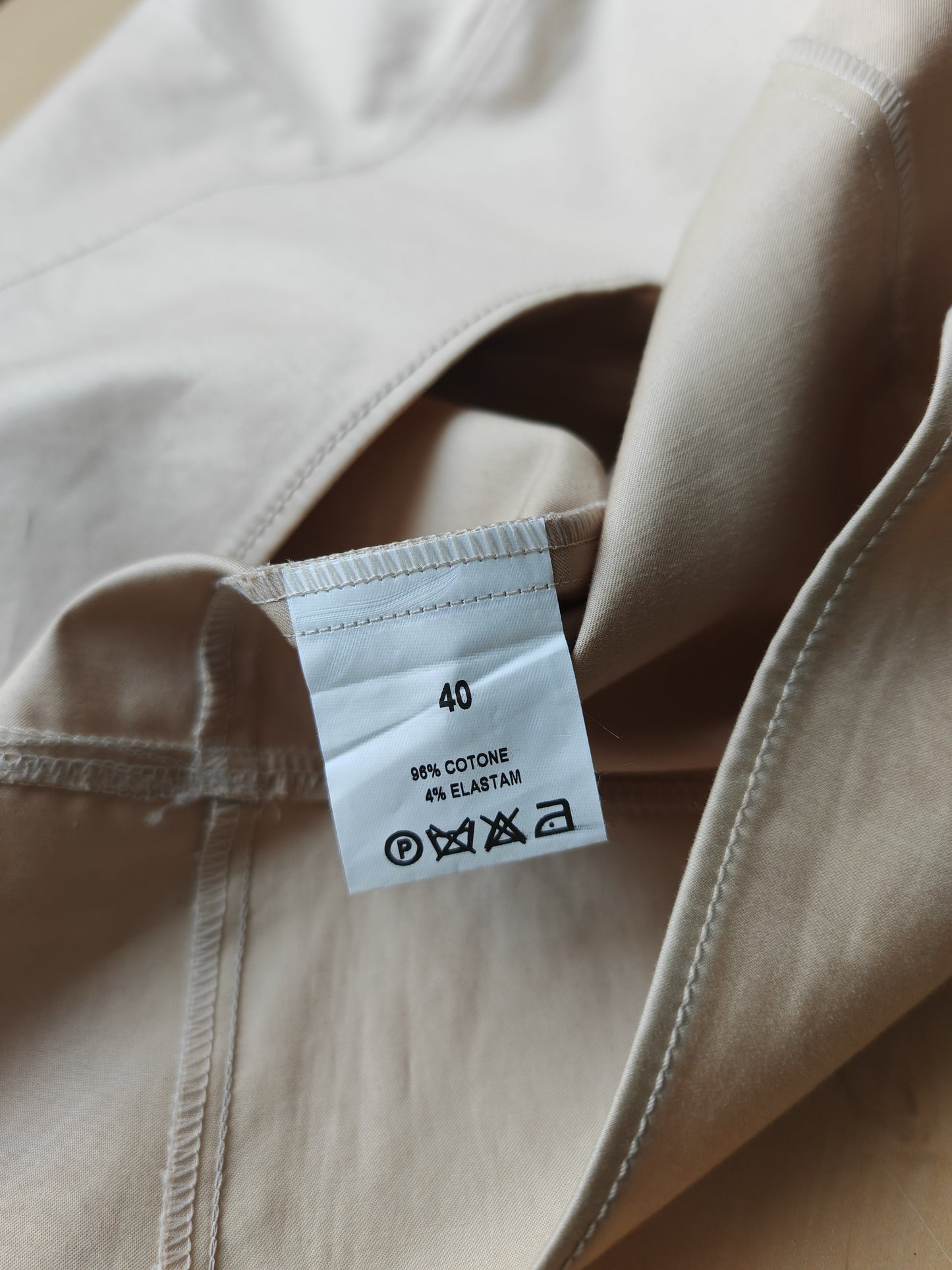 Mini abito Carla G. in cotone beige - tg. 40