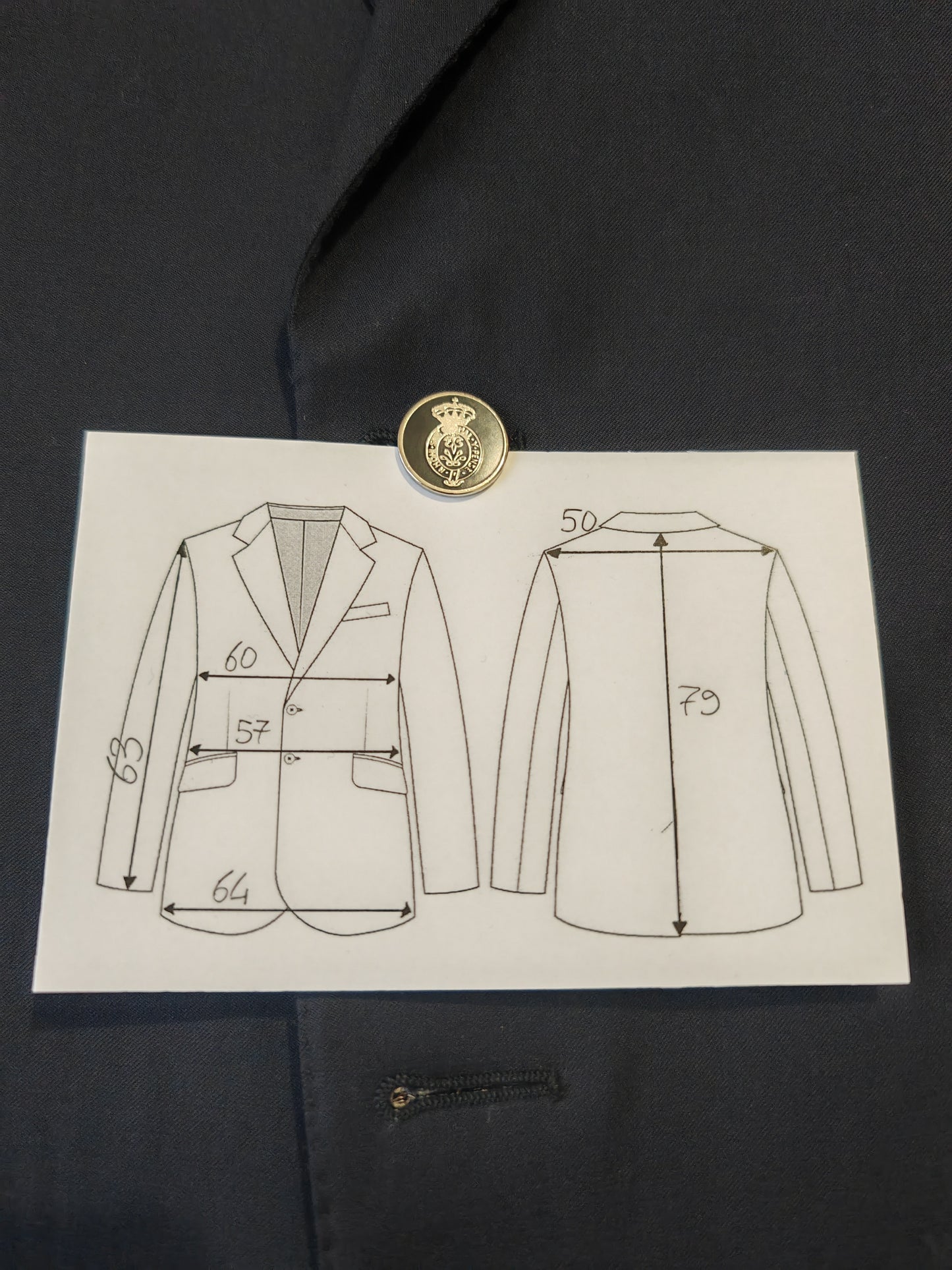 Blazer navy Belvest tessuto Loro Piana twill pettinato - tg. 56