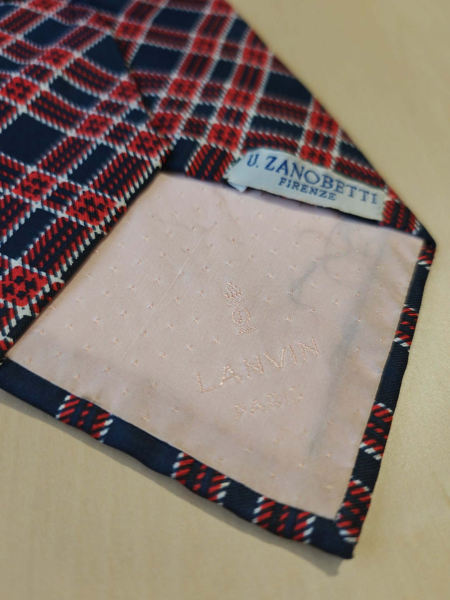 Cravatta Lanvin anni '70 tartan