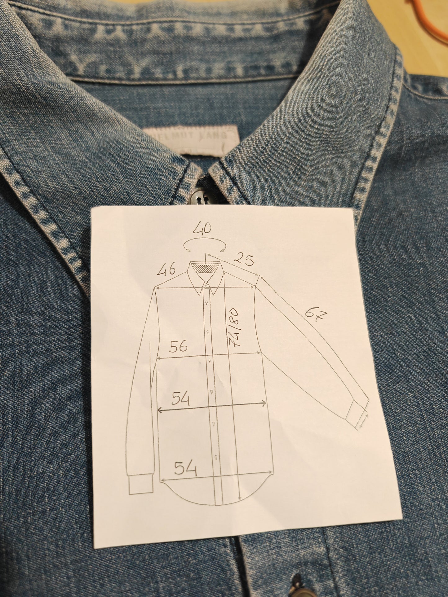 Camicia in denim Helmut Lang vintage anni '90 - L