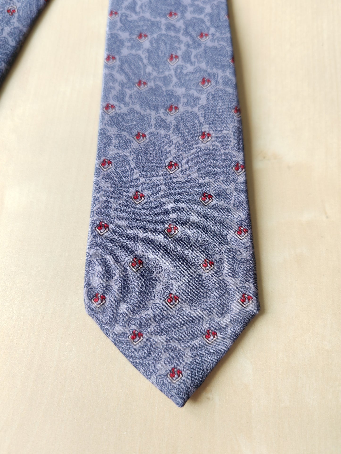 Cravatta Versace vintage paisley lilla