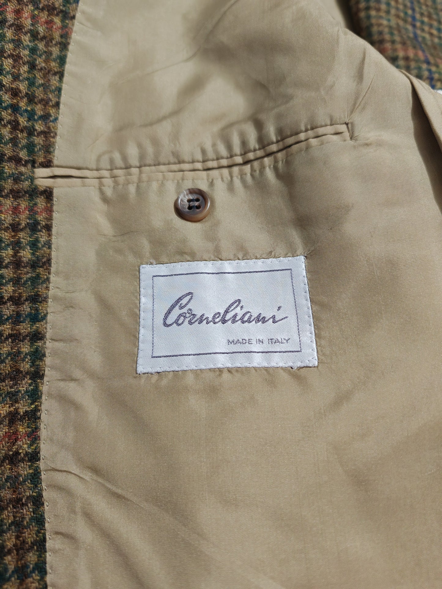Giacca Corneliani in tweed pied-de-poule anni '80 - tg. 52
