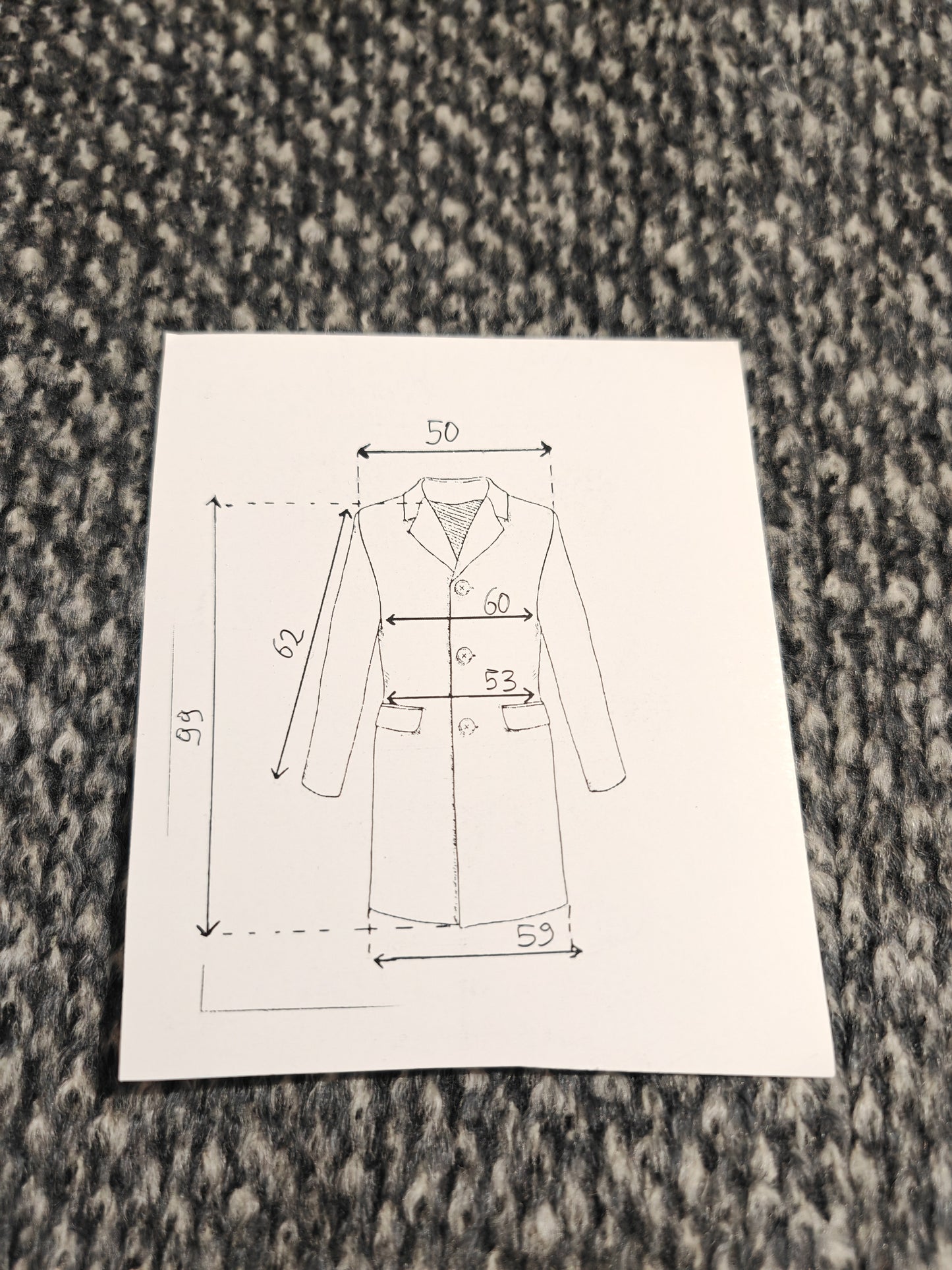 Cappotto sartoriale anni '60 in lana e alpaca - tg. 48-50