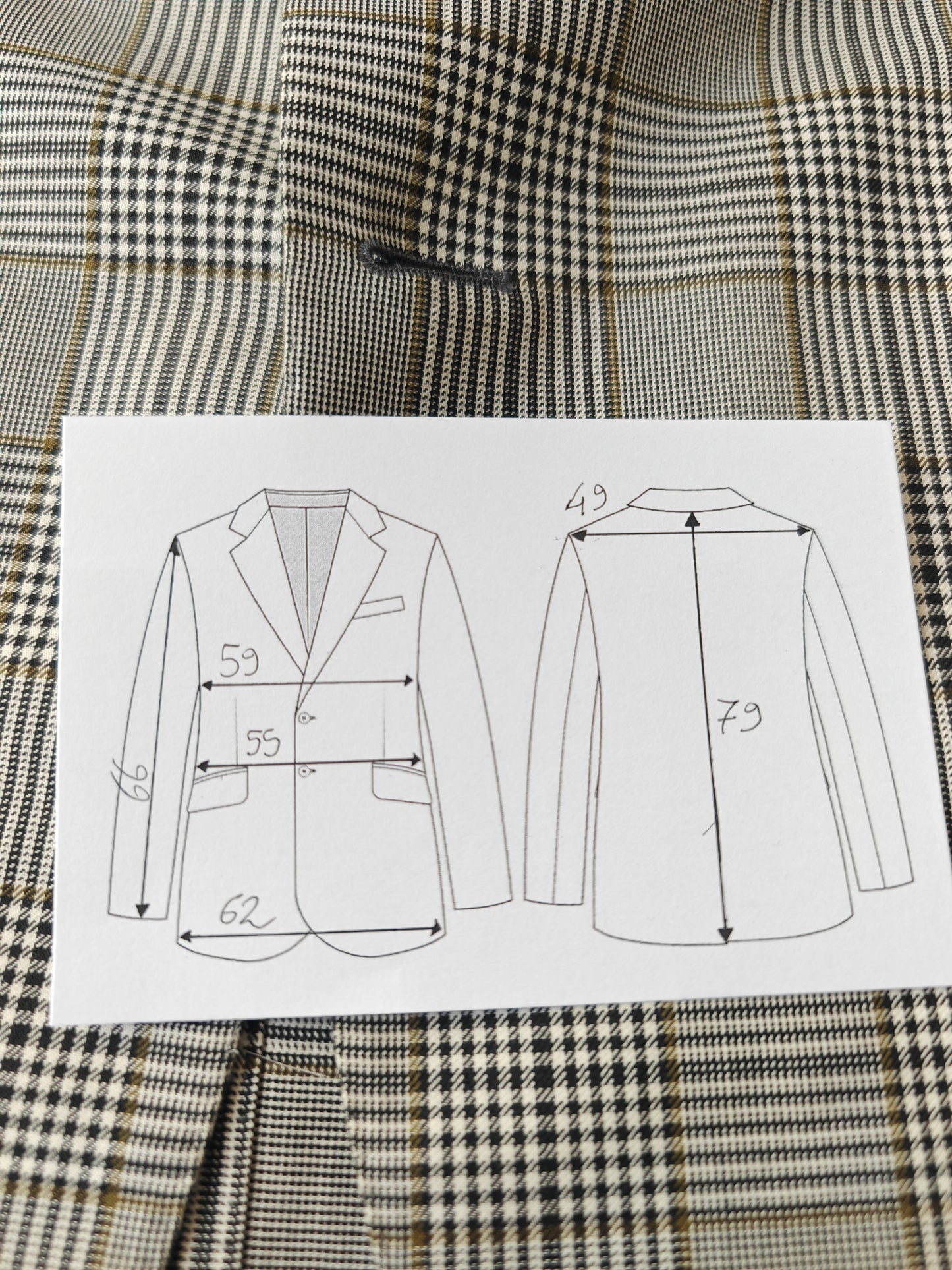 Giacca Corneliani estiva 100% cotone principe di Galles - tg. 54