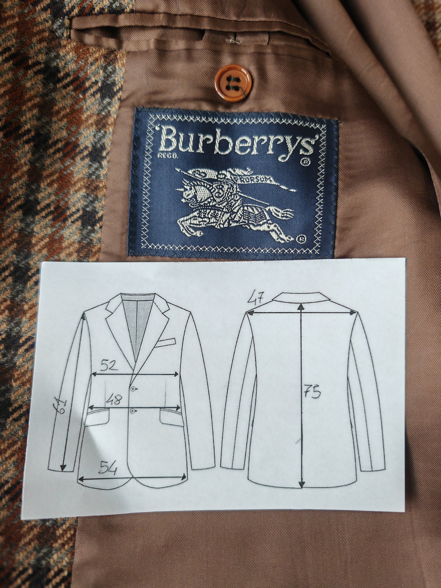 Giacca Burberrys anni '90 chek lana e cashmere - tg. 48