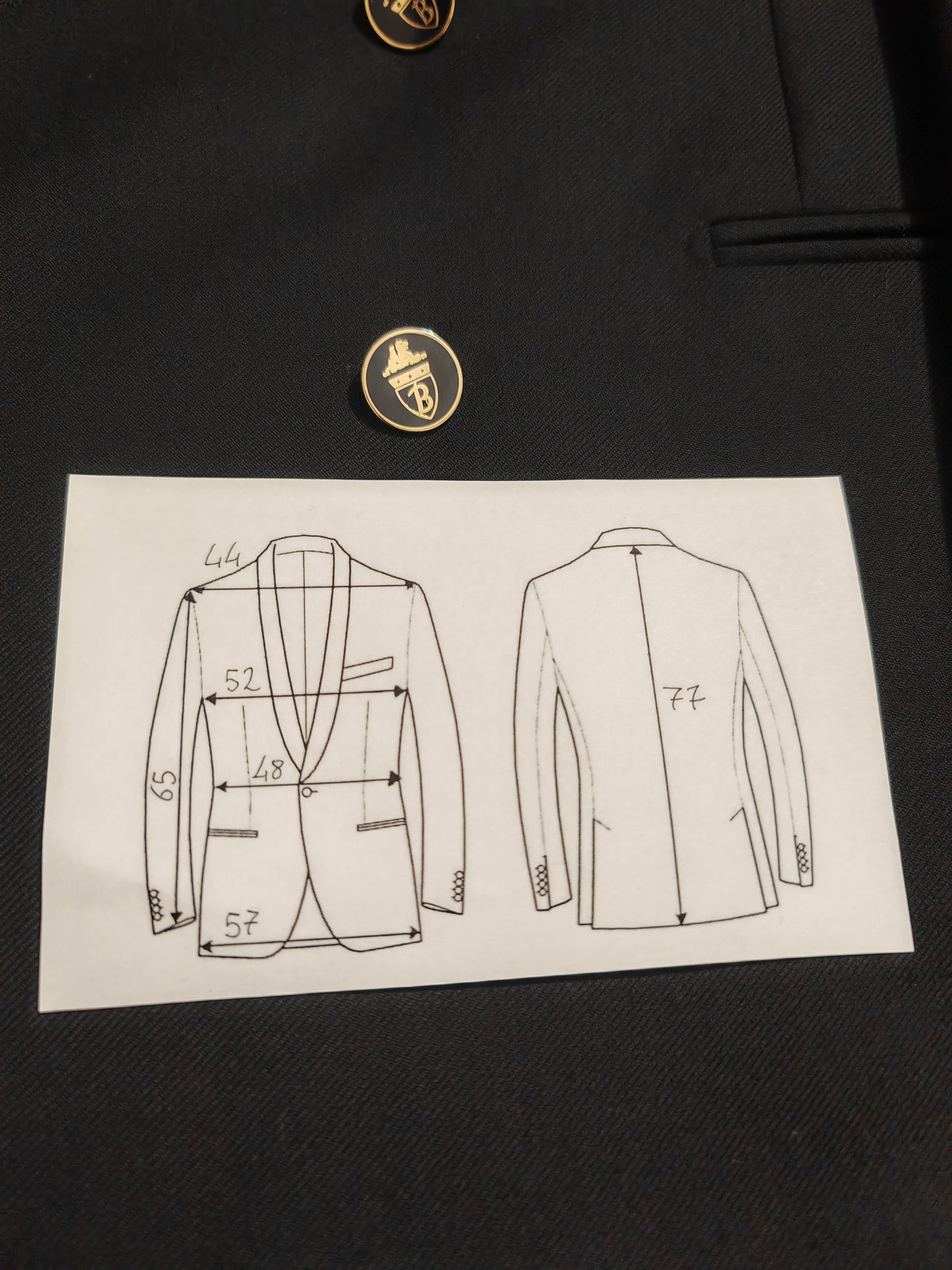 Blazer doppiopetto navy anni '80 - tg. 46/48