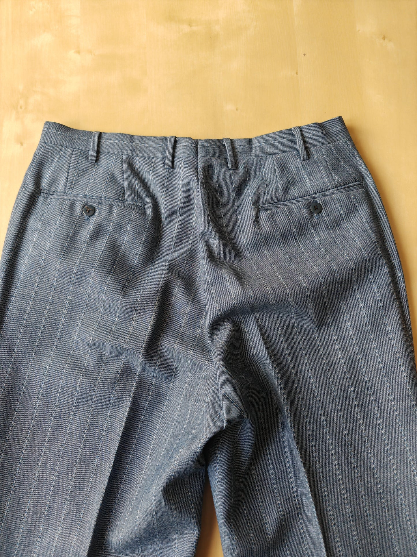 Completo anni '60 in grisaglia azzurro gessato - tg. 44/46