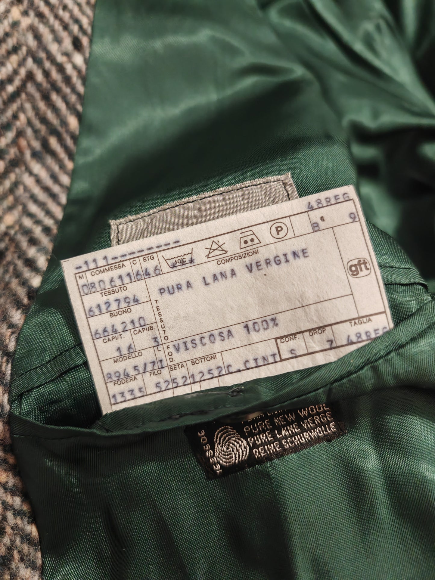 Cappotto raglan anni '80 Facis in tweed spigato - tg. 48-50