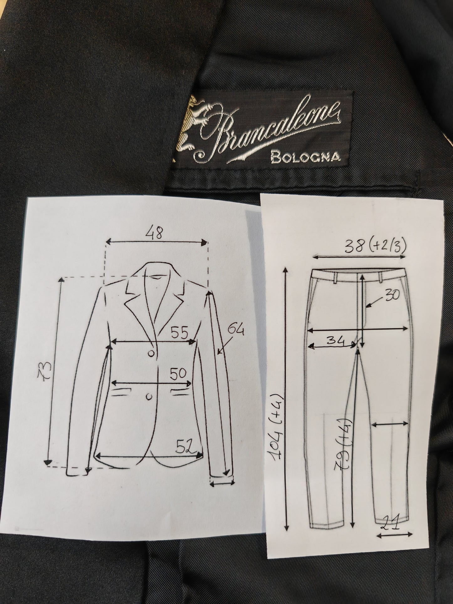 1950s bespoke 3-pieces dinner suit - size 46 ITA