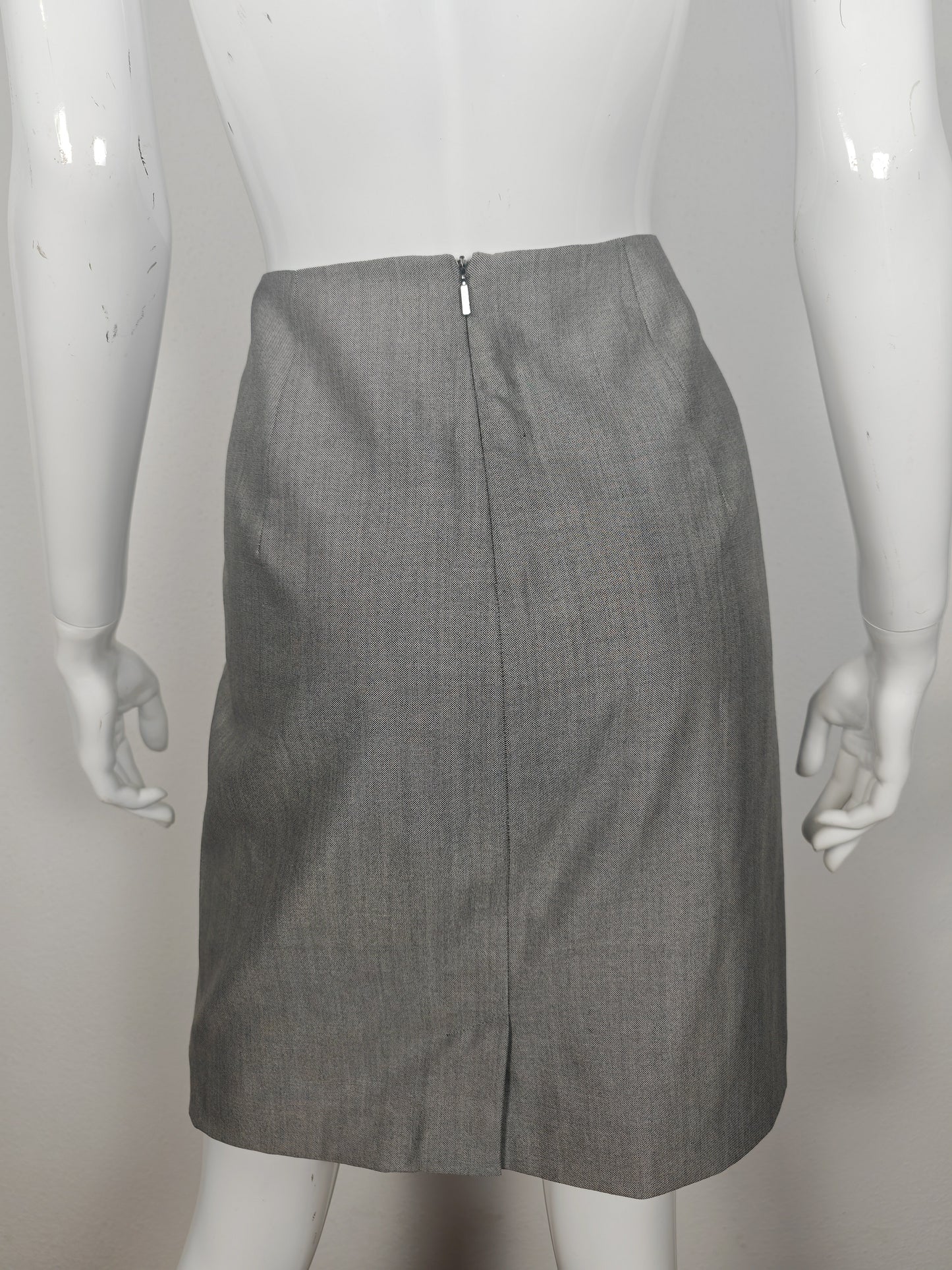 Gonna Max Mara in grisaglia lana e seta - tg. 44