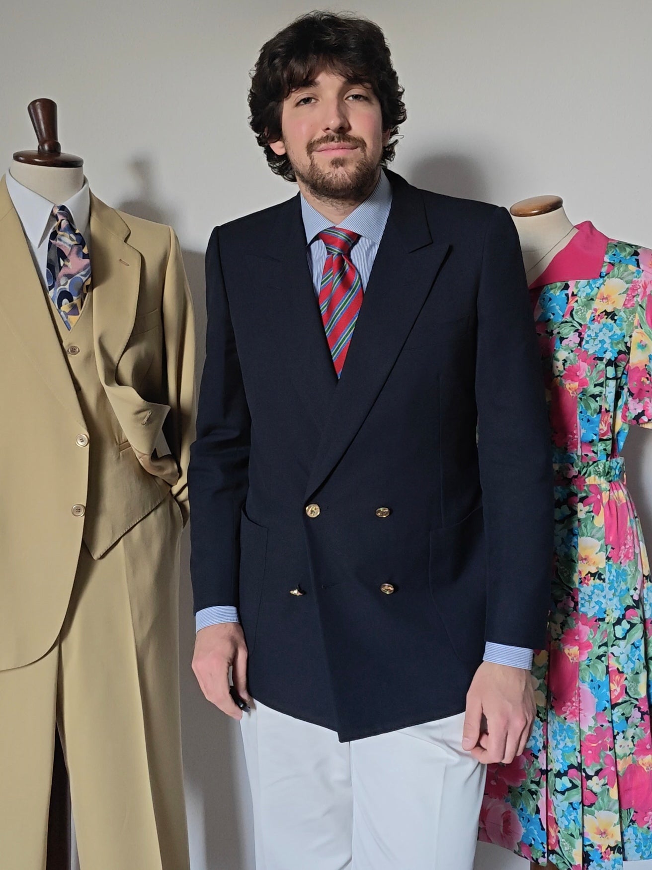 Blazer Burberrys doppiopetto navy anni '80 - tg. 48