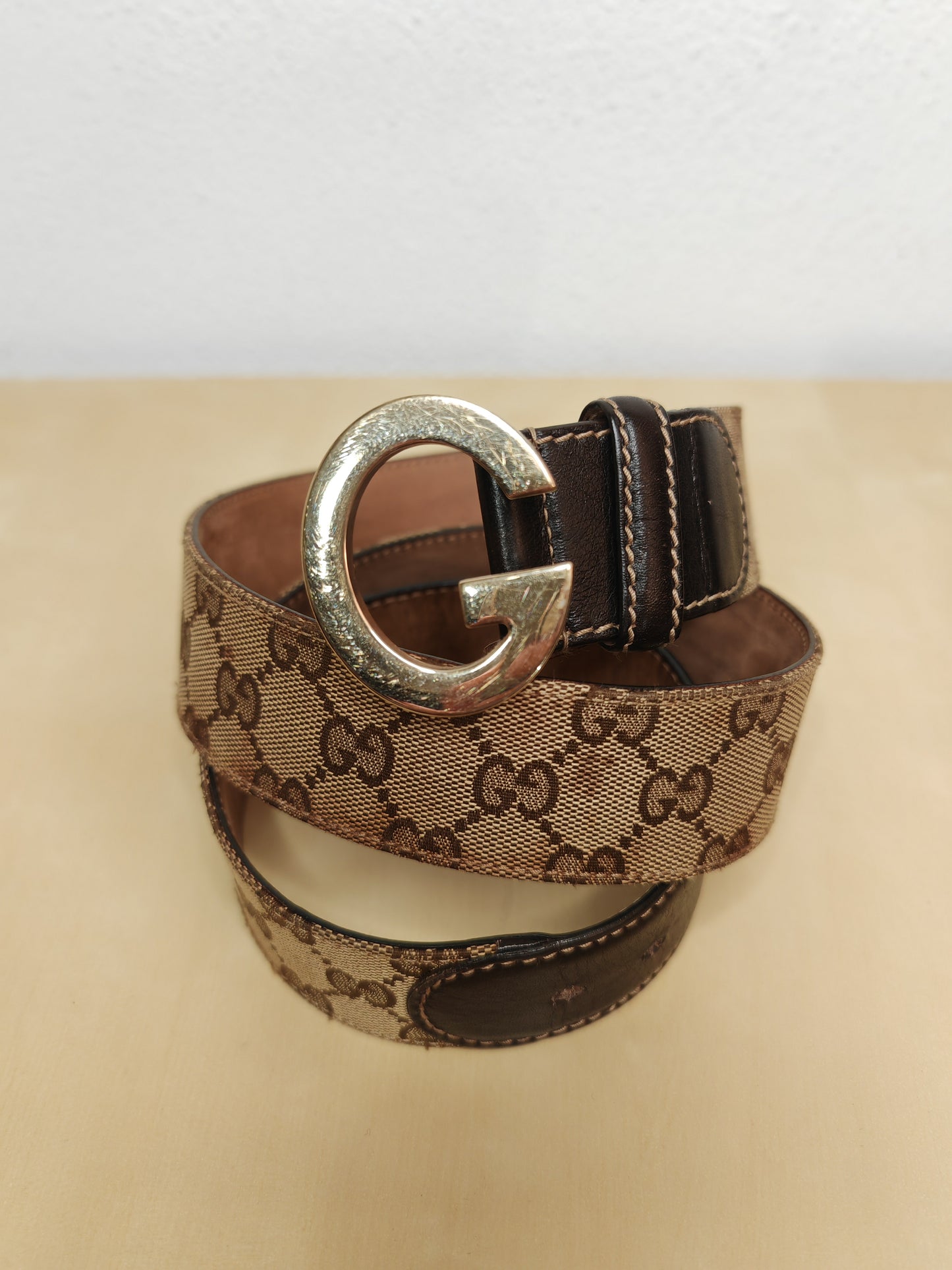 Cintura Gucci canvas monogramma anni '90