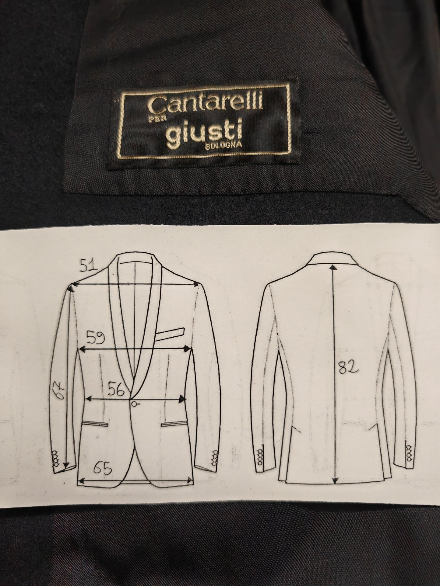 Giacca Cantarelli in panno Loro Piana lana e cashmere - tg. 56