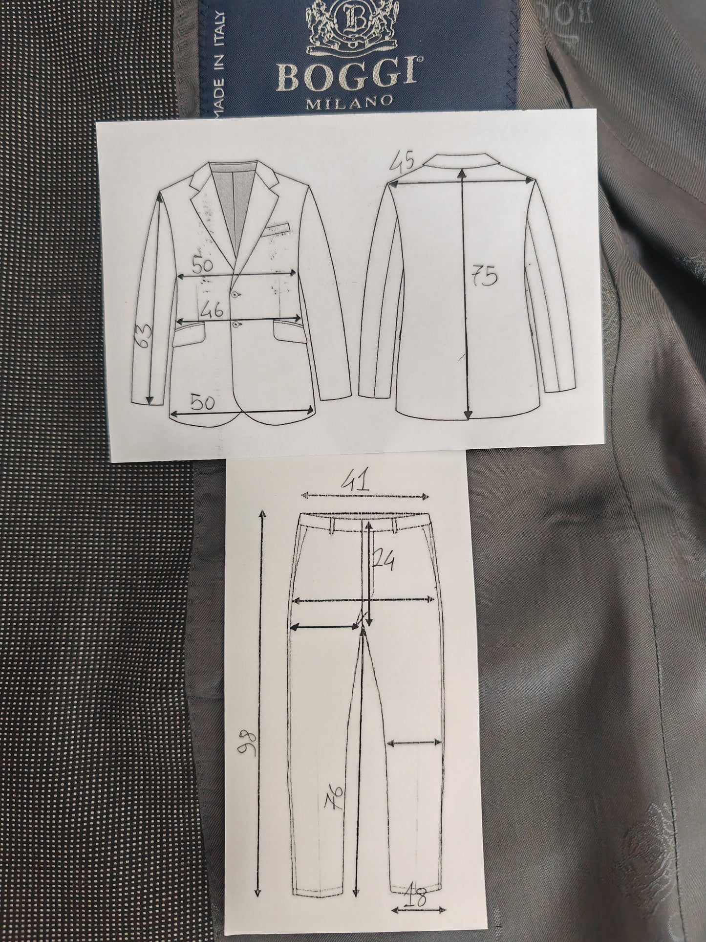 Completo Boggi slim grigio antracite - tg. 46