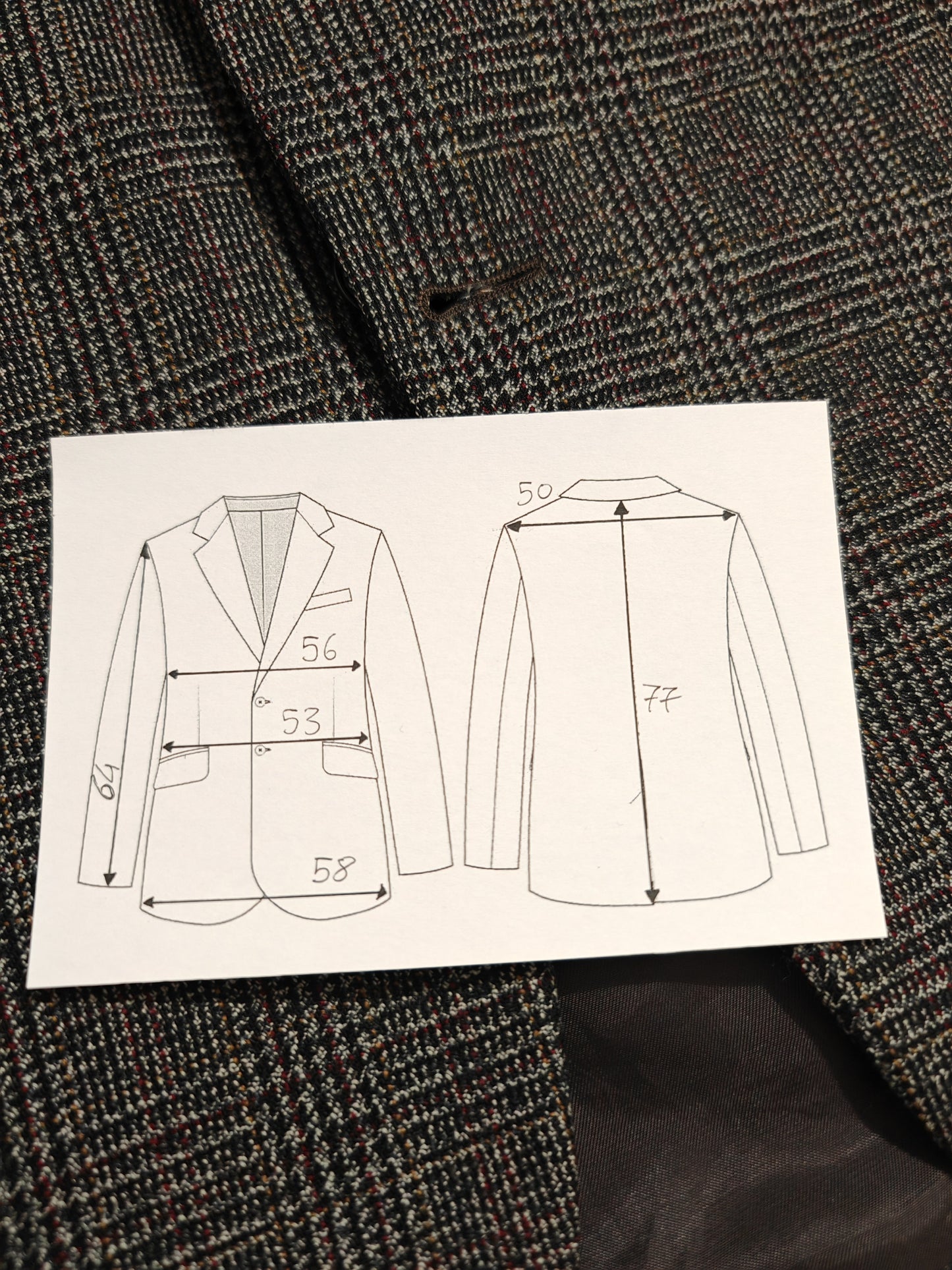 Giacca anni '60 principe di Galles - tg. 50/52