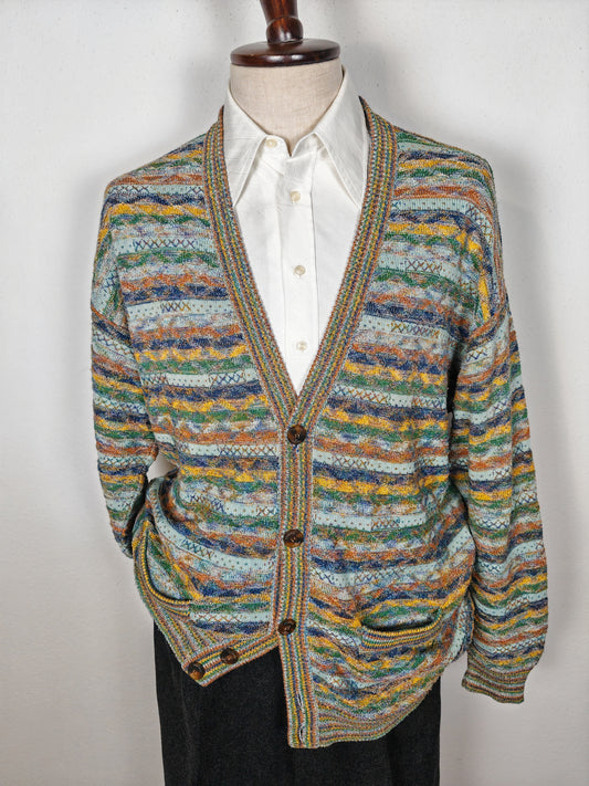 Cardigan Missoni Example vintage in misto cotone - L/XL