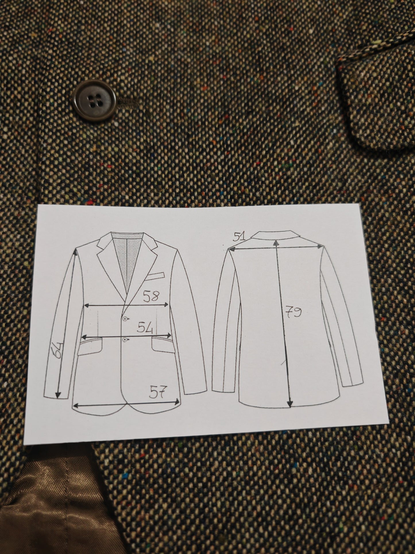 Giacca in Donegal tweed originale irlandese - tg. 52/54