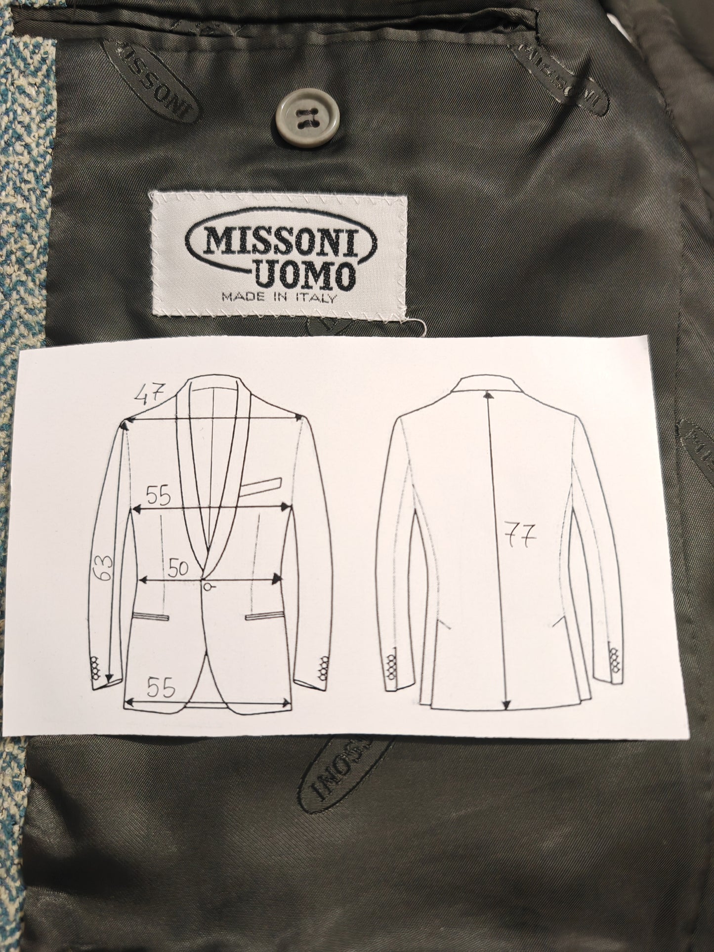 Giacca Missoni in bouclé spigato color acquamarina - tg. 48/50