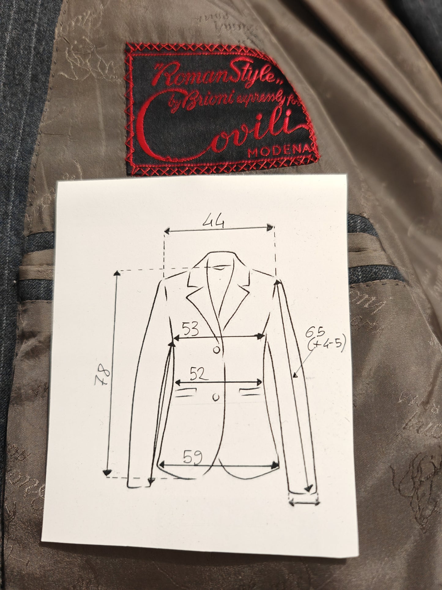 Giacca Brioni in flanella blu gessata - tg. 50