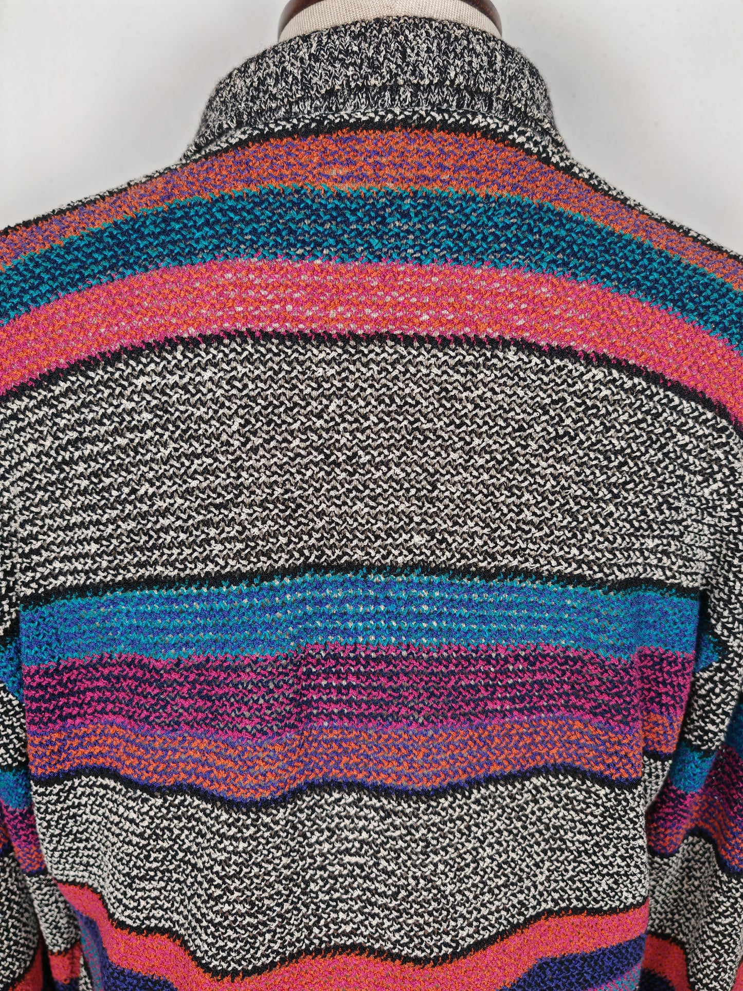 Maglia polo Missoni vintage in cotone e lino - L-XL