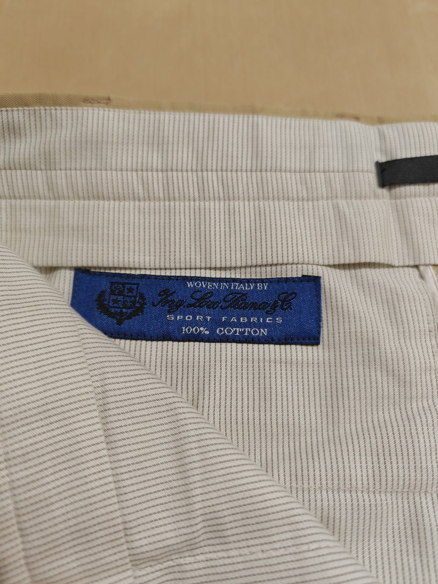 Chino trousers, Loro Piana cotton fabric - size 48