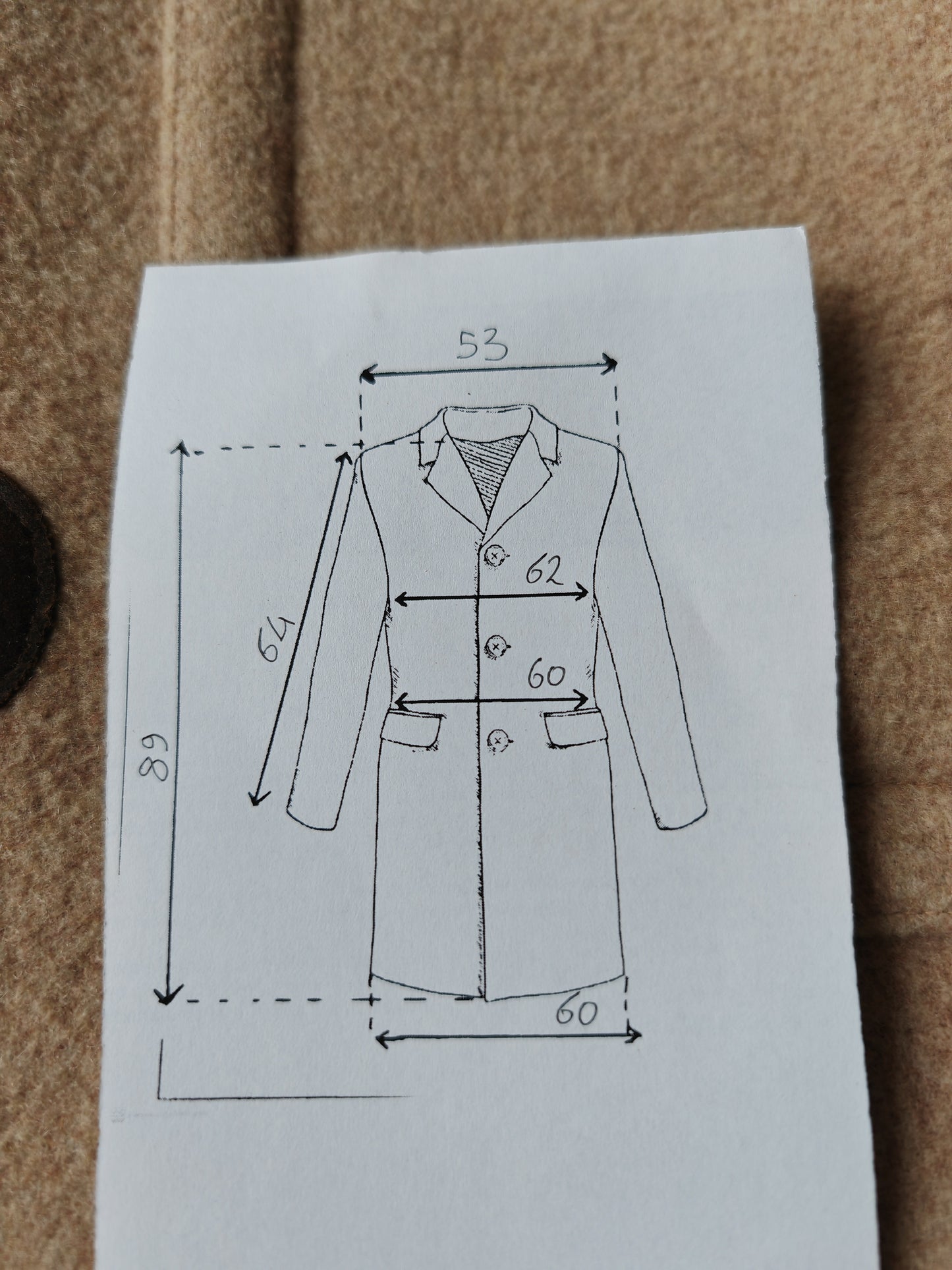 Montgomery anni '70 color cammello - tg. 46-50