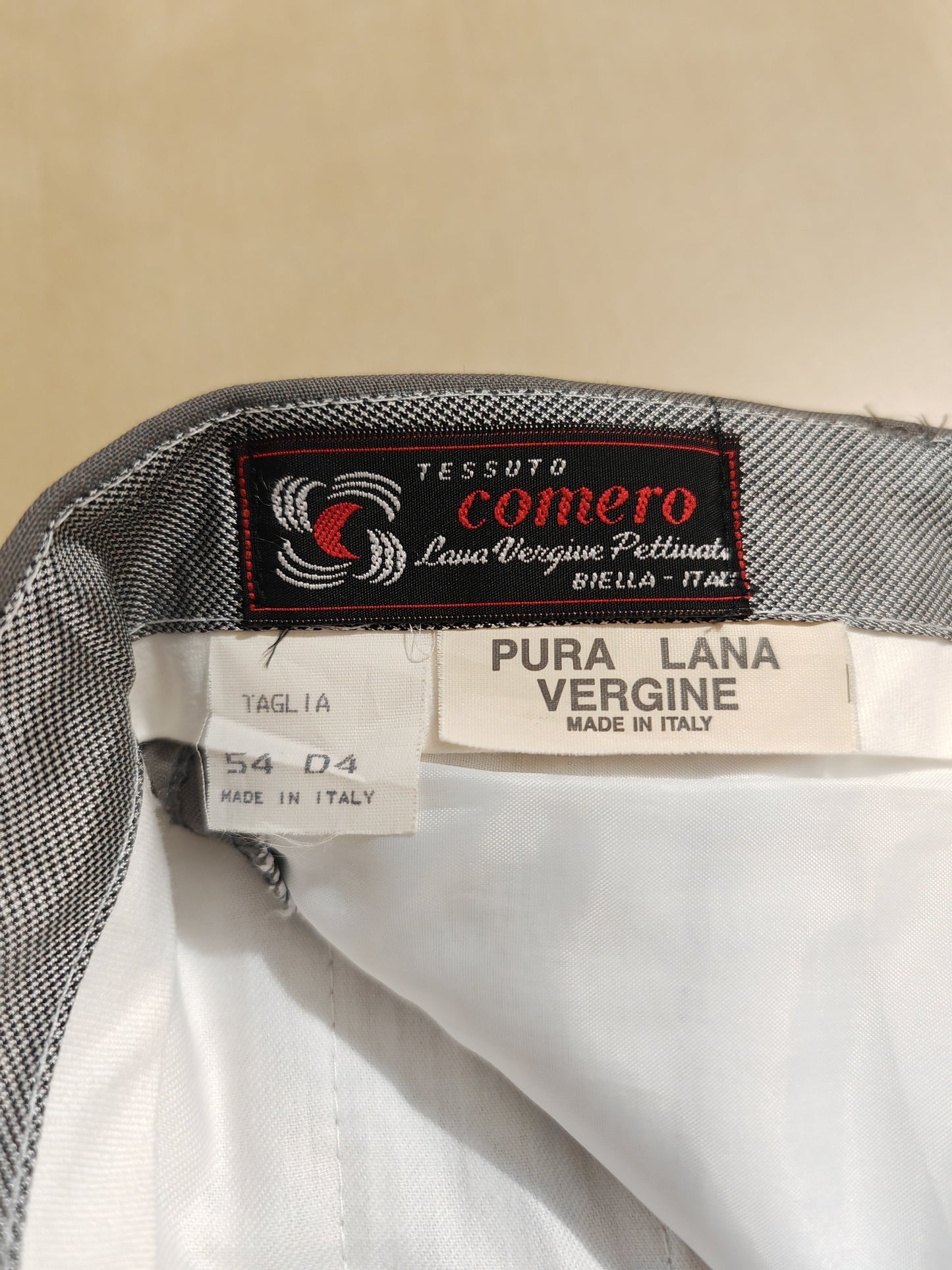 Vintage 1980s trousers, combed wool - size 54 ITA