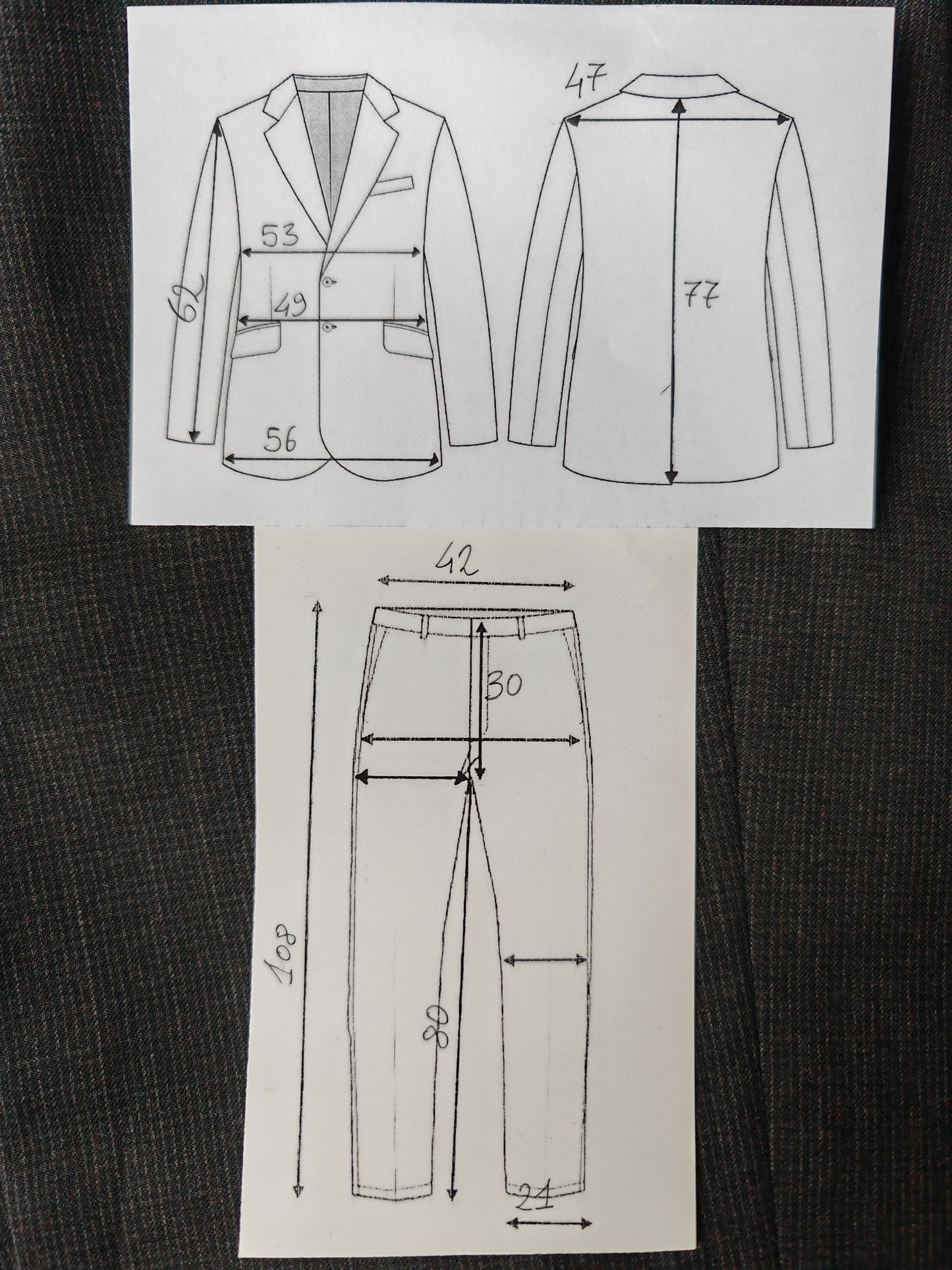 Completo Attolini grigio antracite - tg. 48