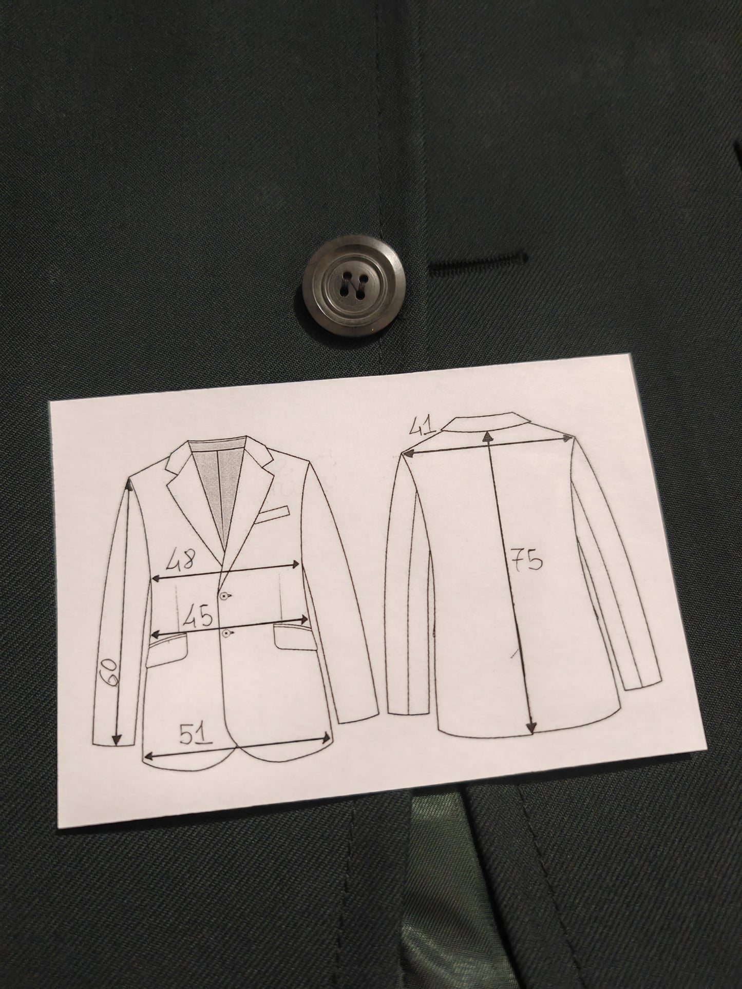 Giacca anni '70 in twill verde smeraldo - tg. 42/44