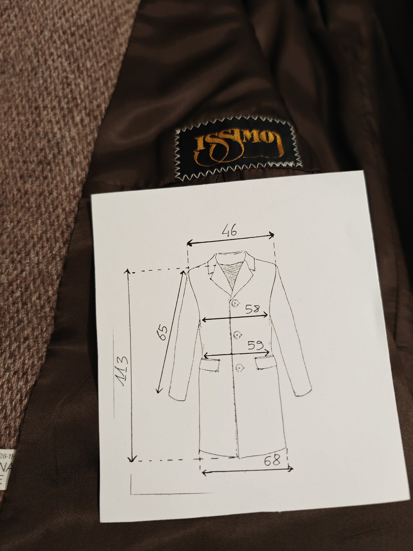 Cappotto anni '70 color tabacco - tg. 48-50