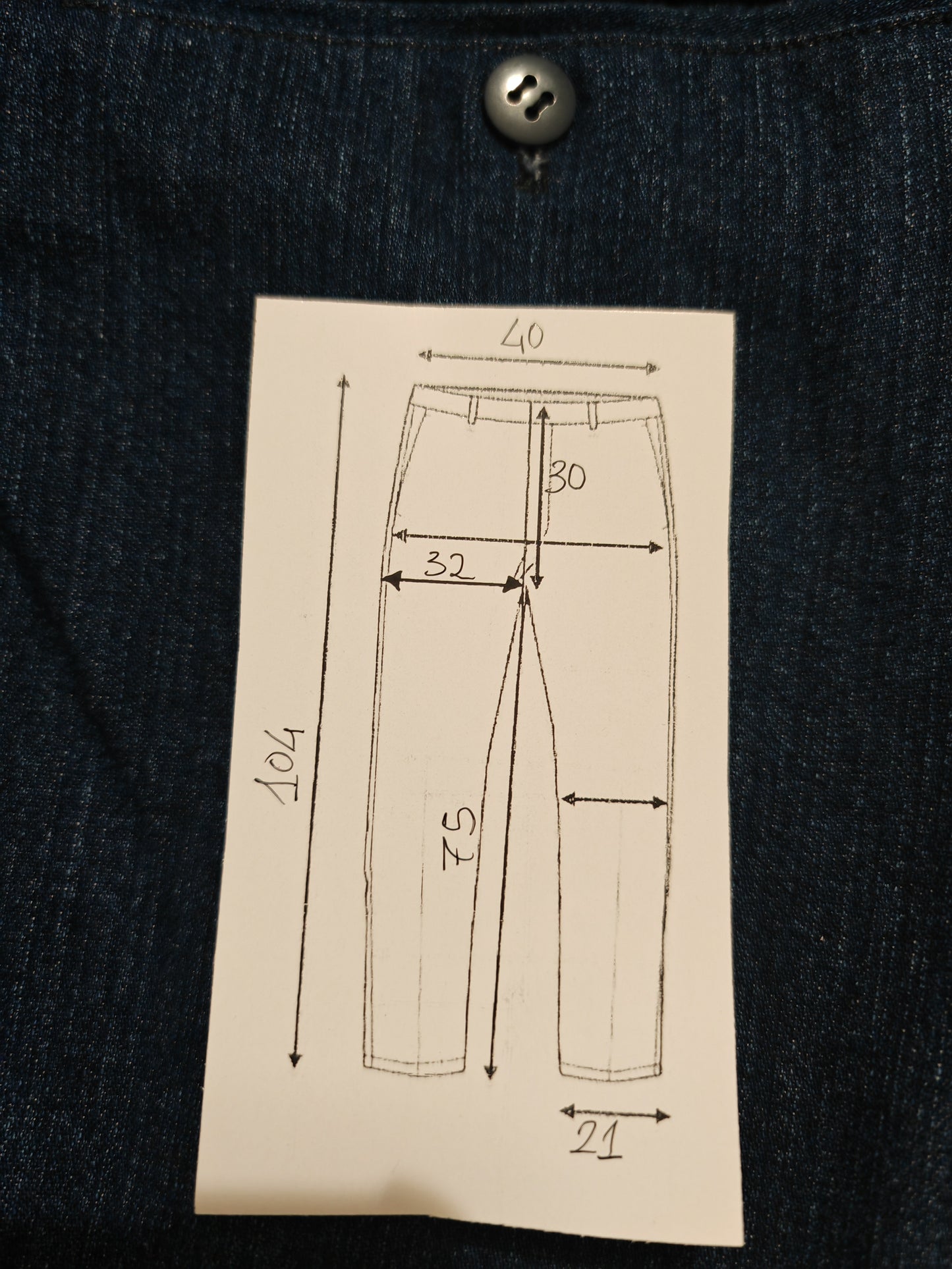 Pantalone classico in denim - tg. 46