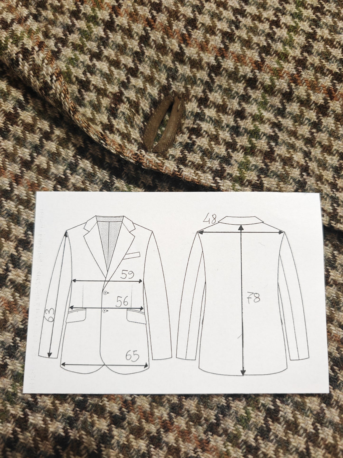 Giacca in tweed Daks Shepherd's check made in England - tg. 54