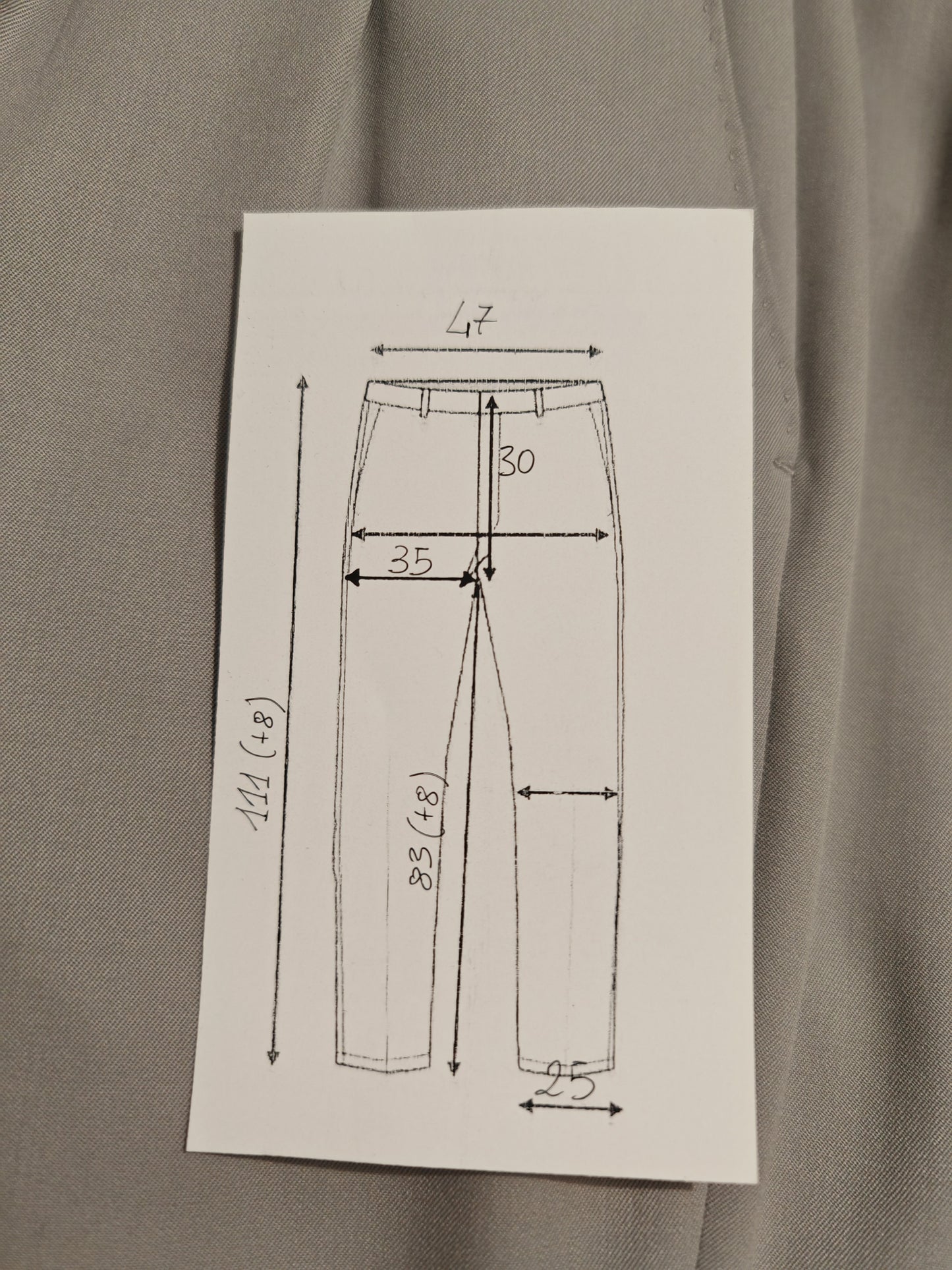 Pantalone in twill di lana color ghiaccio - tg. 52/54