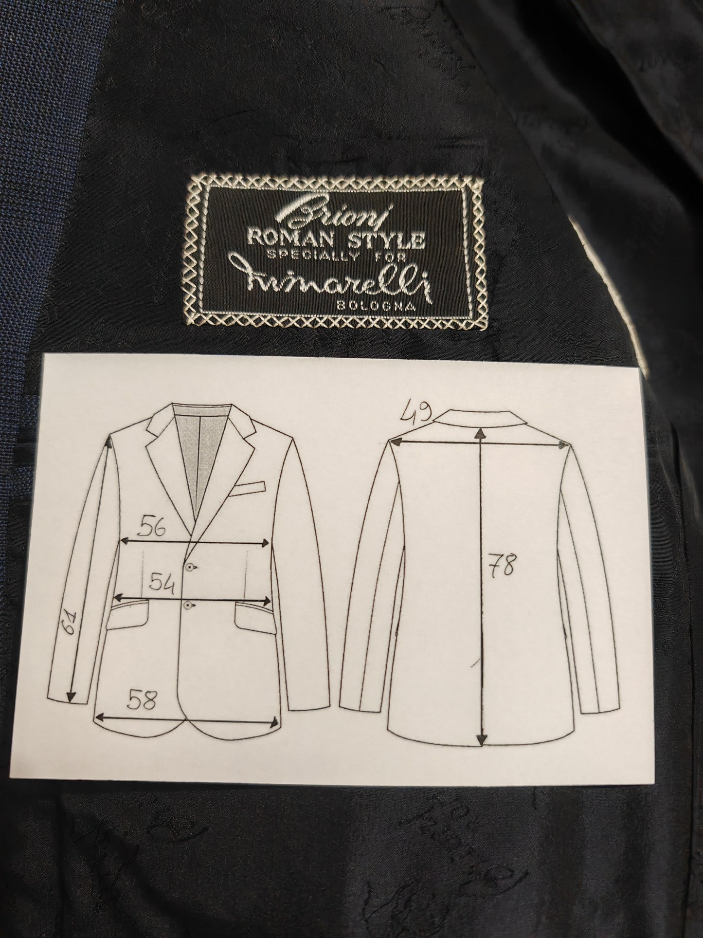 Giacca Brioni blu principe di Galles pettinato - tg. 50/52