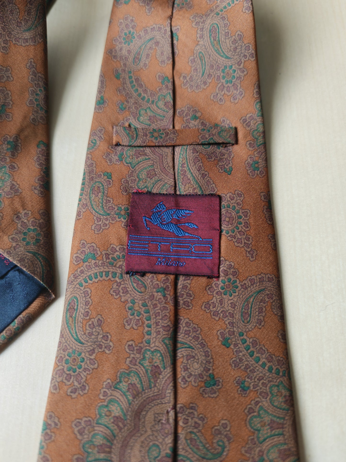 Cravatta Etro paisley color ruggine