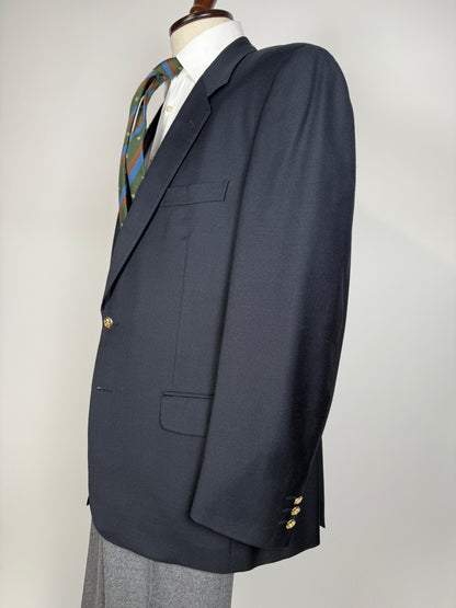 Blazer navy anni ‘80 in flanella - tg. 54