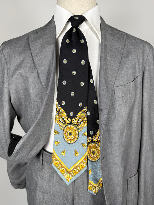 Cravatta Versace jacquard stampa barocca