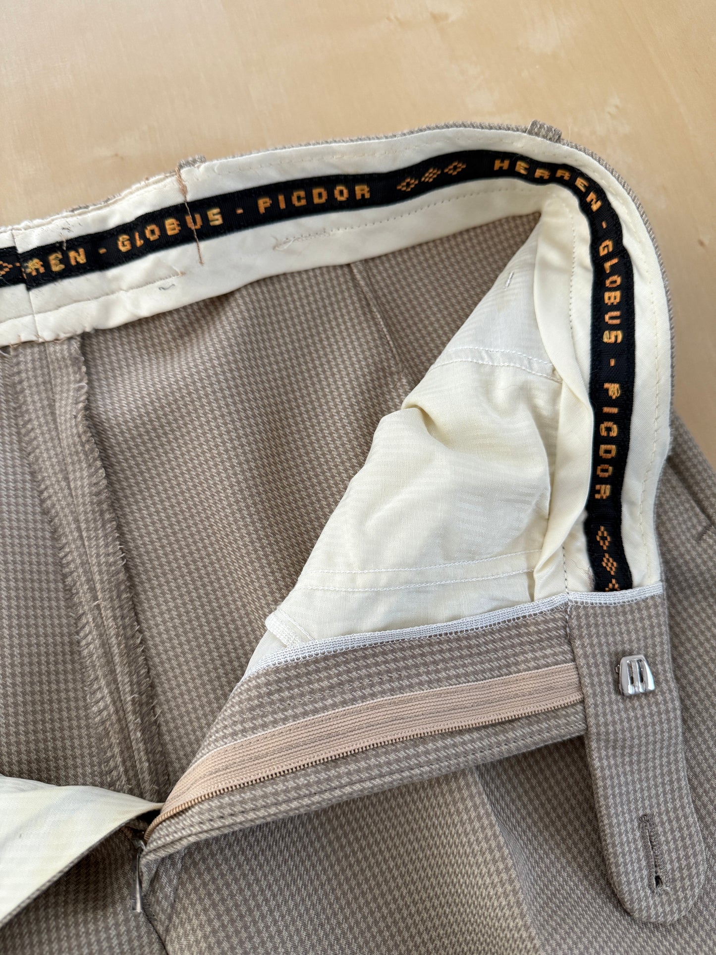 Pantaloni flanella pettinata pied-de-poule - tg. 48