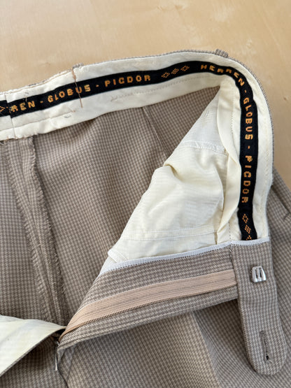 Pantaloni flanella pettinata pied-de-poule - tg. 48