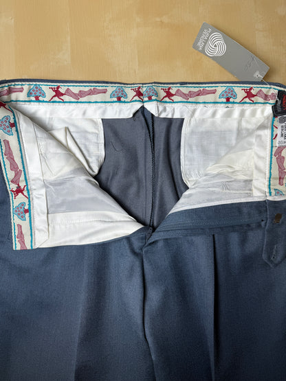 Pantaloni anni ‘80 blu petrolio (NOS) - tg. 46