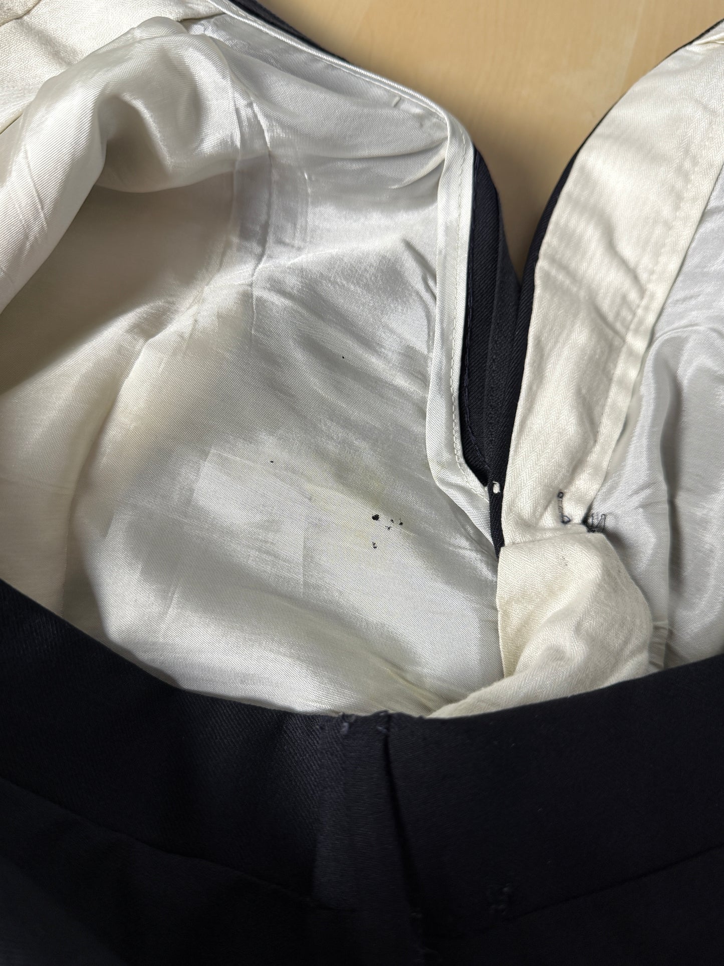 Pantaloni Ermenegildo Zegna anni ‘70/‘80 flanella pettinata blu - tg. 46/48