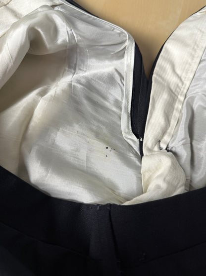 Pantaloni Ermenegildo Zegna anni ‘70/‘80 flanella pettinata blu - tg. 46/48