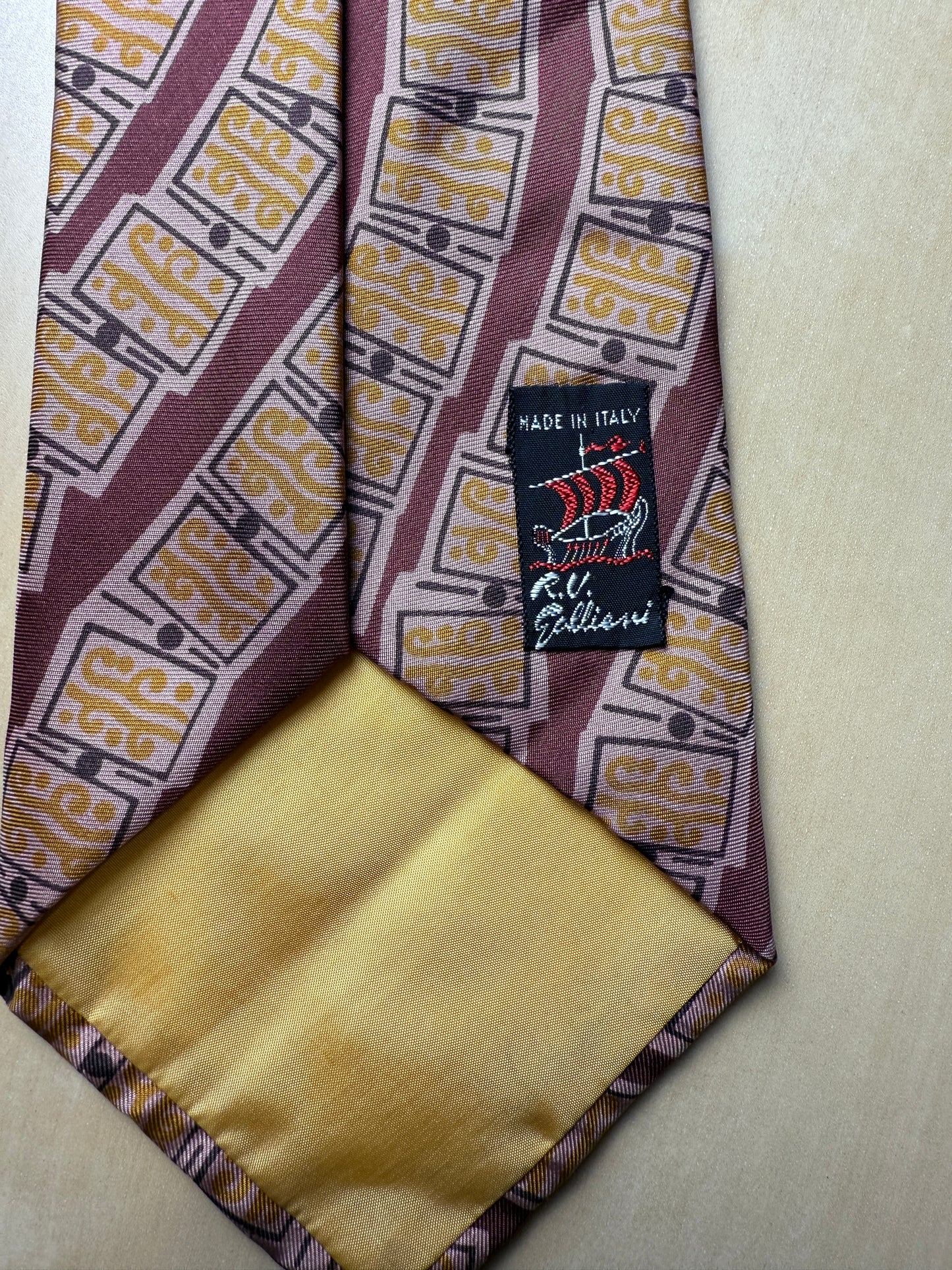 Cravatta anni ‘70 geometrica