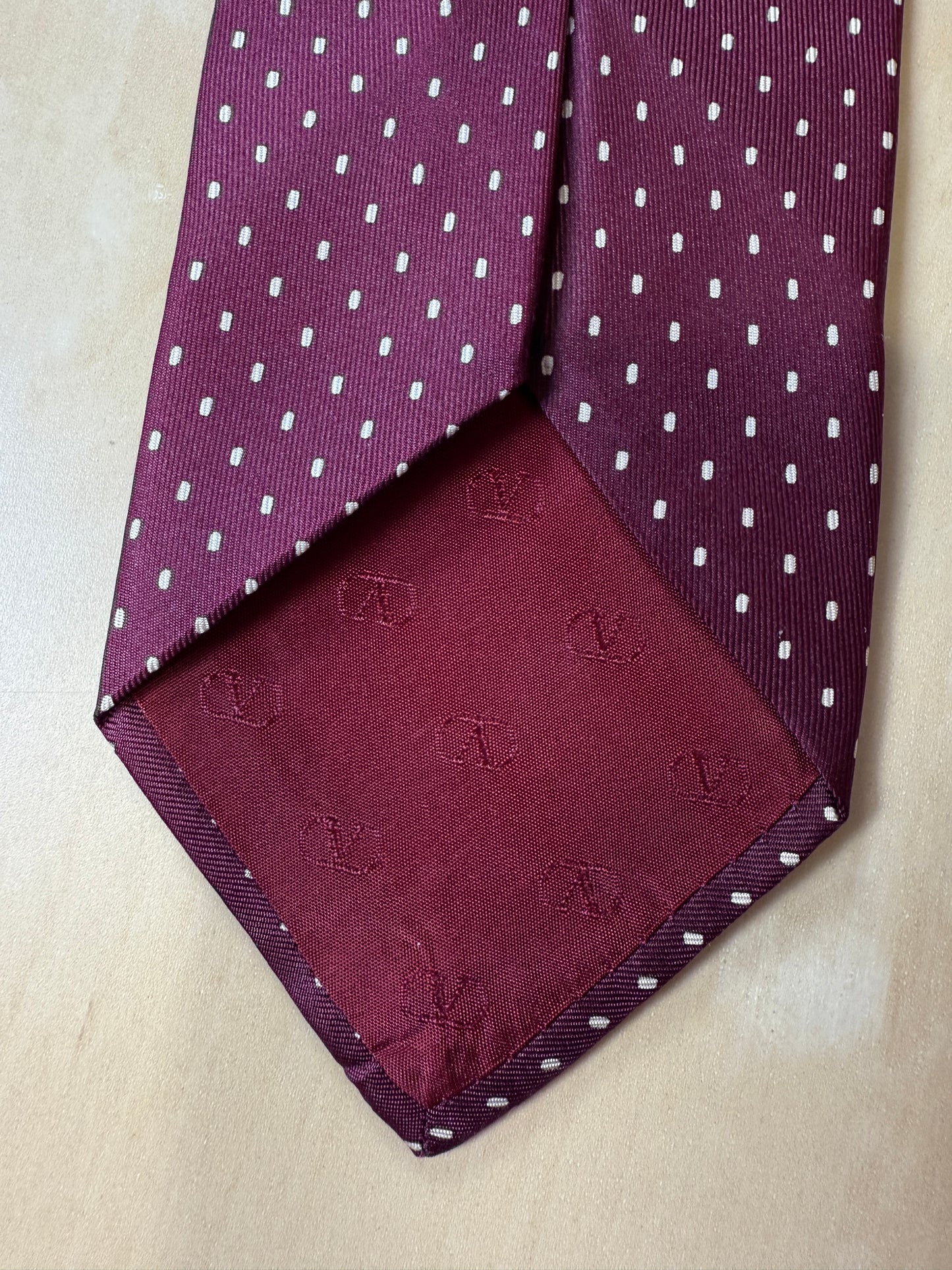 Cravatta Valentino bordeaux pois