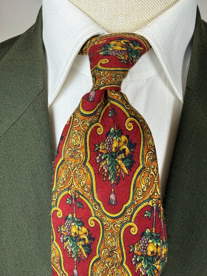 Cravatta Ralph Lauren in lana con decorazione barocca