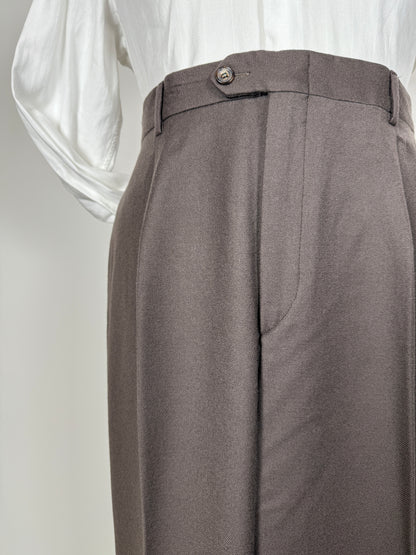 Pantaloni flanella color cachi - tg. 58