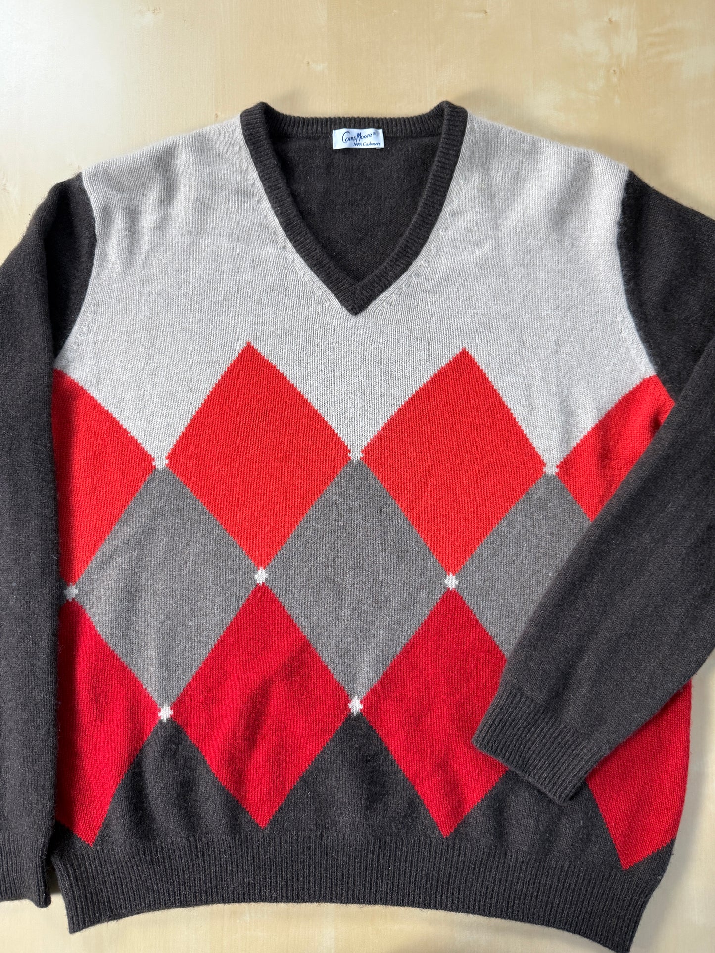 Pullover losanghe Cains Moore 100% cashmere - XL (54)