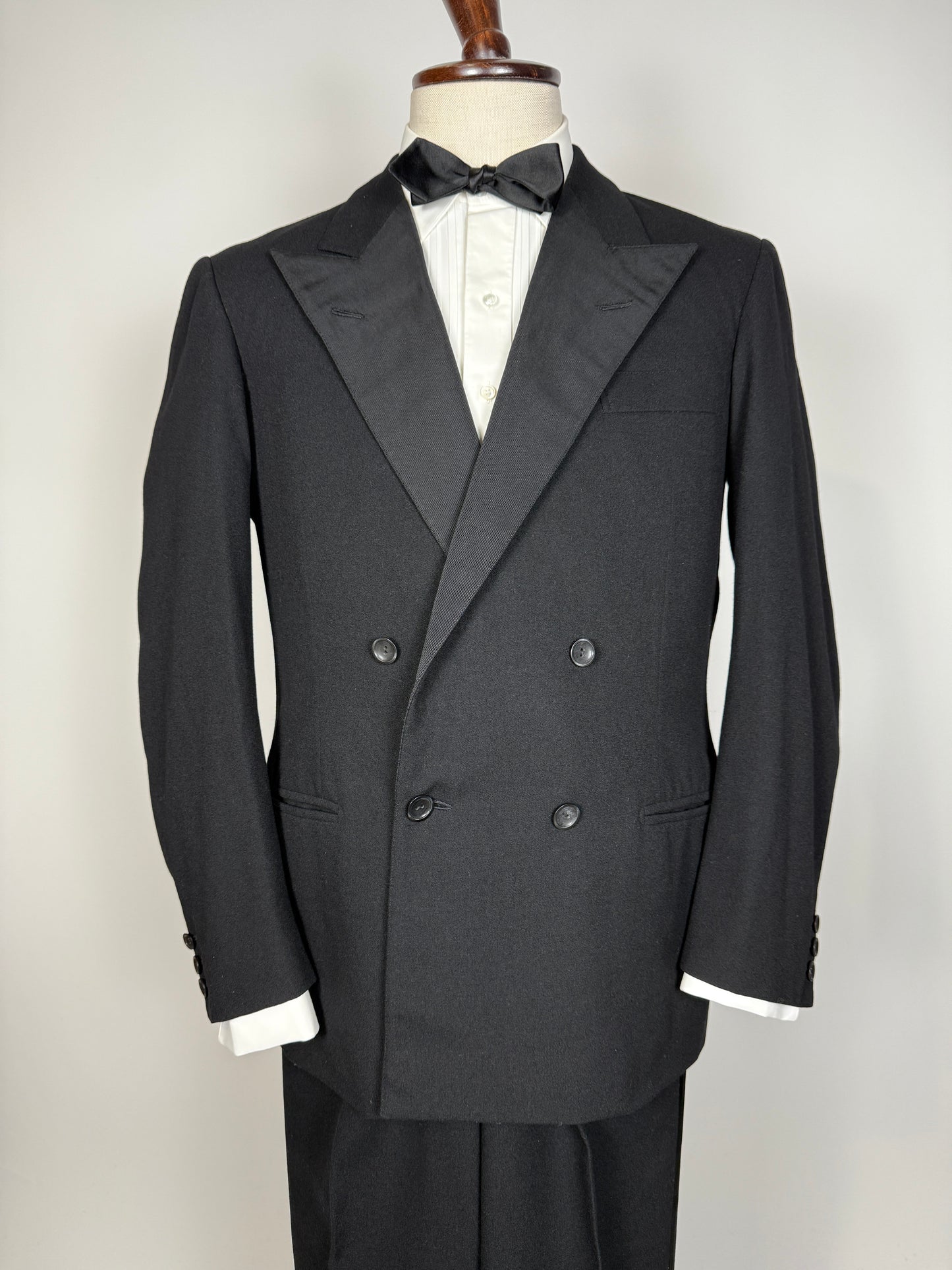 Smoking doppiopetto sartoriale anni ‘50 - tg. 46/48 (pantaloni 44)